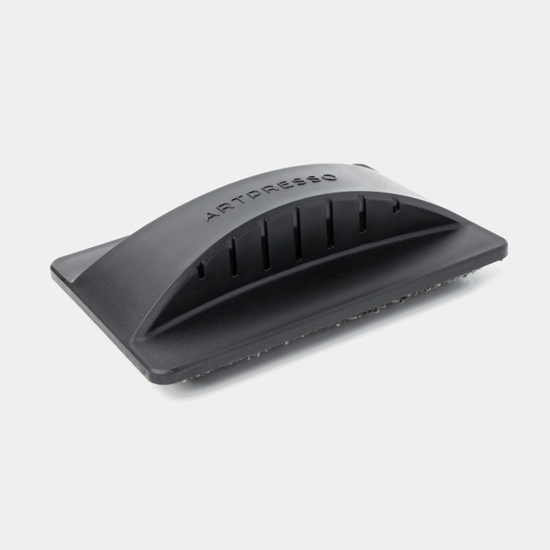 Artpresso Design Drain Tray Cleaning Tool, black arched handle over a flat rectangular base