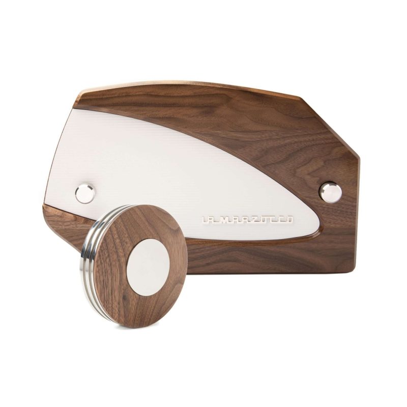 La Marzocco GS3 walnut panels with white